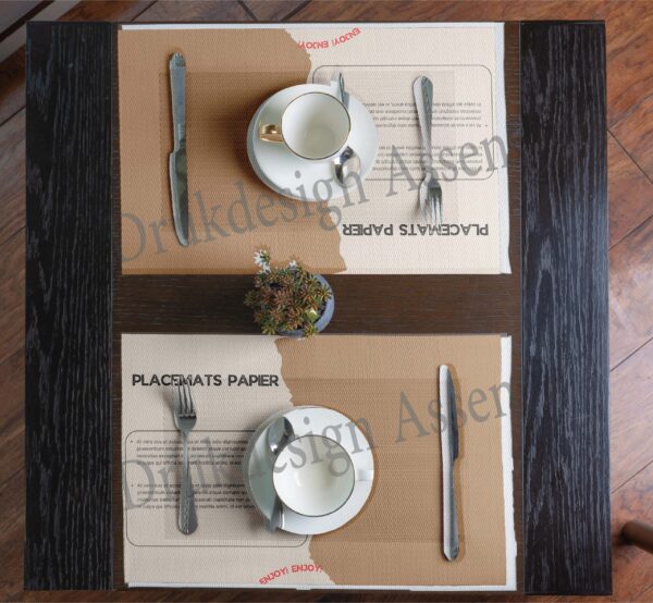 Gepersonaliseerde placemats papier met logo