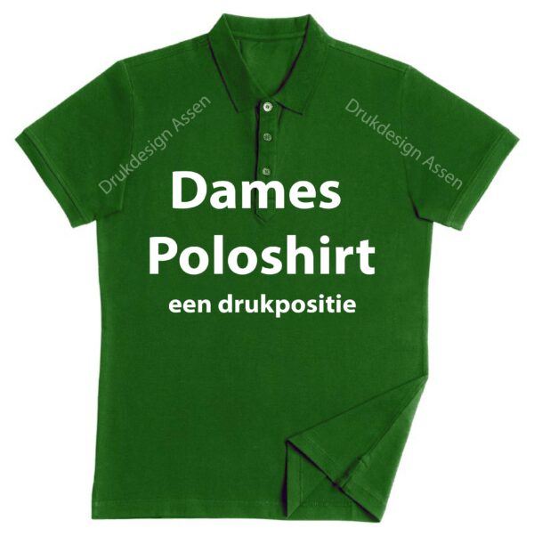 Dames poloshirts (een drukpositie)