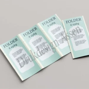 Folders wikkelvouw 6 zijdig met professioneel ontwerp