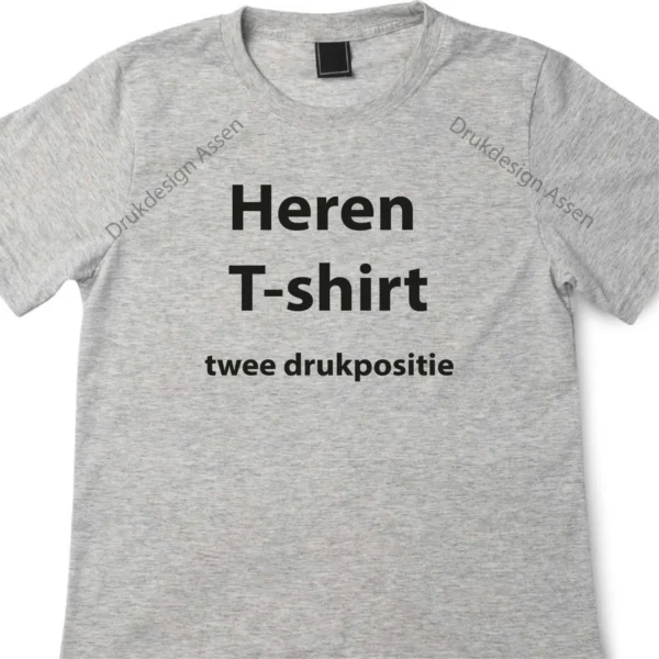 Heren T-shirts (twee drukpositie)