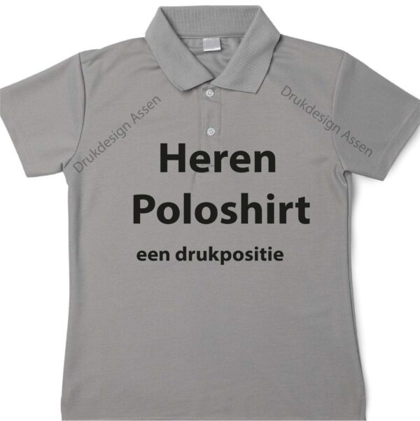 Heren poloshirts (een drukpositie)