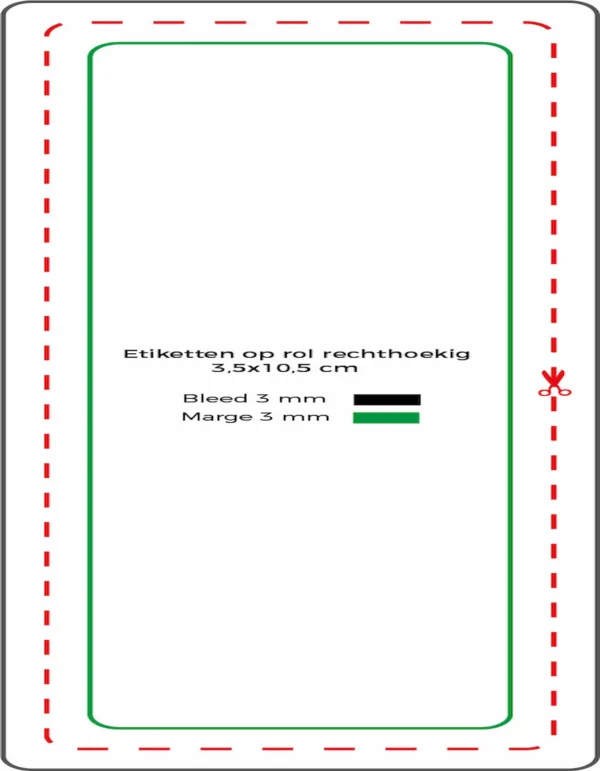 Etiketten op rol rechthoekig - Afbeelding 4