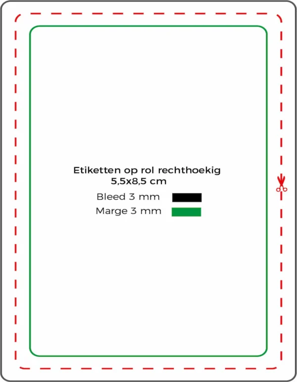 Etiketten op rol rechthoekig - Afbeelding 5