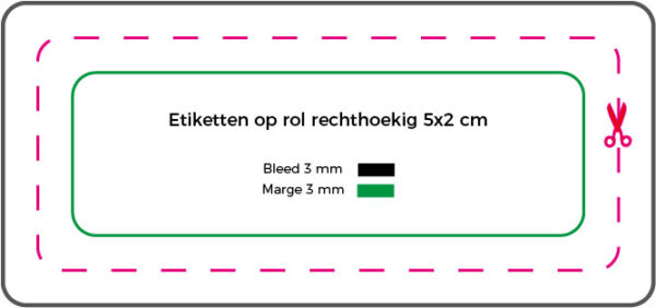 Etiketten op rol rechthoekig - Afbeelding 3
